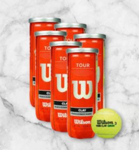 3 Tubos de pelotas Wilson Tour Clay - tubo naranja