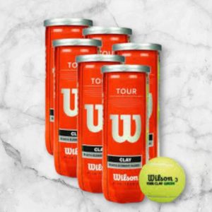 3 Tubos de pelotas Wilson Tour Clay - tubo naranja